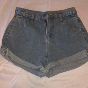 Jean mom shorts